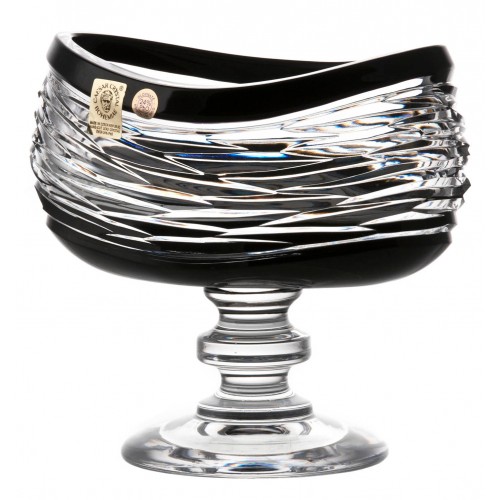 Crystal footed bowl Poem, color ruby, diameter 155 mm