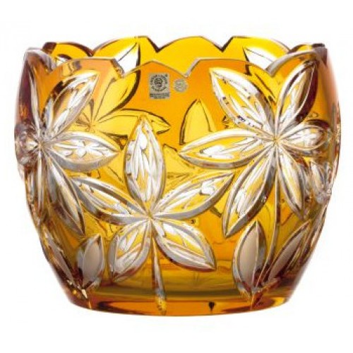 Crystal bowl Linda, color amber, diameter 240 mm