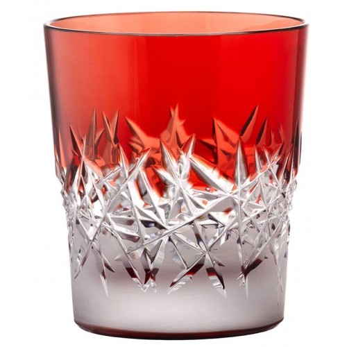 Crystal glass Hoarfrost, color ruby, volume 290 ml