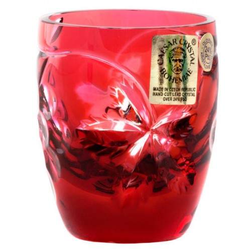 Crystal shot glass Grapes, color ruby, volume 50 ml