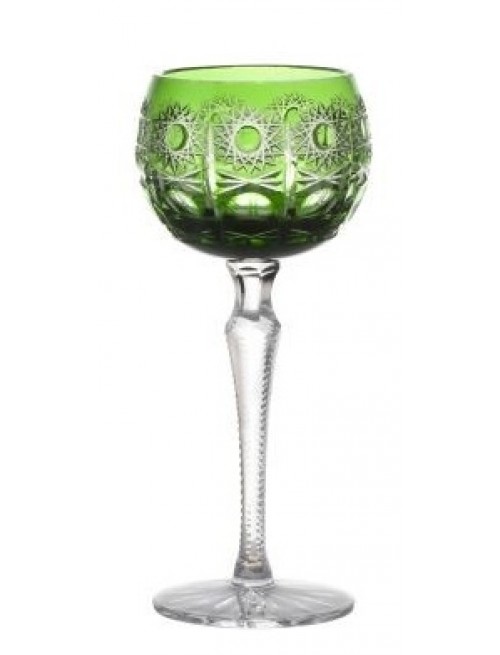 Crystal Wine Glass Petra, color green, volume 190 ml