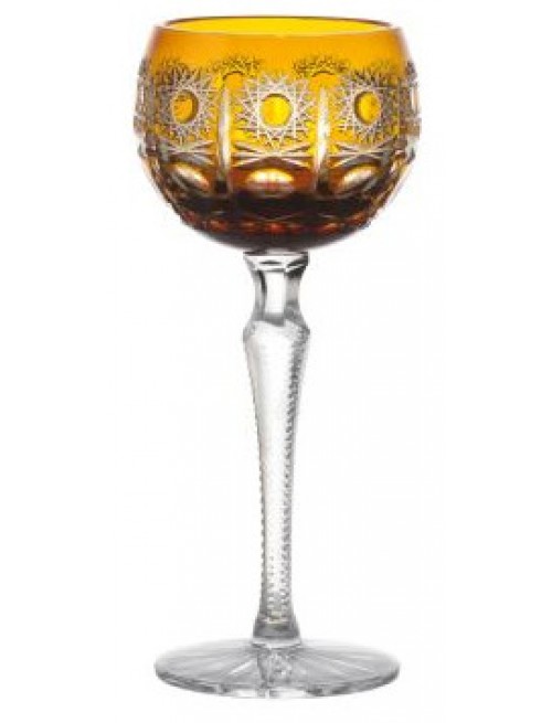 Crystal wine glass Petra, color amber, volume 190 ml