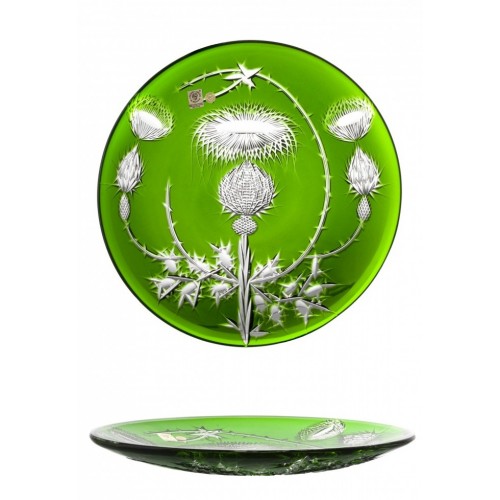 Crystal Plate Thistle, color green, diameter 300 mm