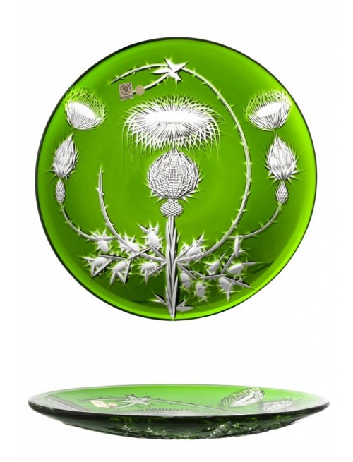 Crystal Plate Thistle, color green, diameter 300 mm
