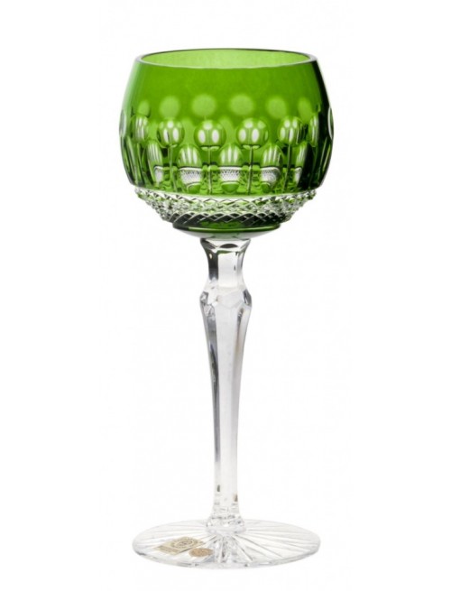 Crystal Wine Glass Tomy, color green, volume 190 ml