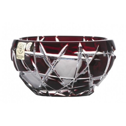 Crystal Bowl Mars dark, color ruby, diameter 109 mm