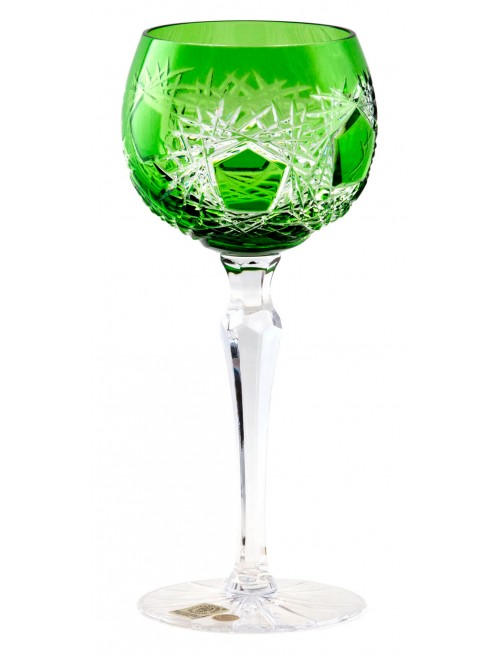 Crystal wine glass Frost, color green, volume 190 ml