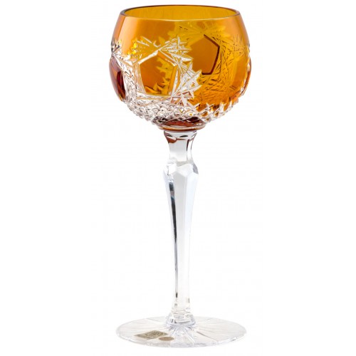 Crystal wine glass Frost, color amber, volume 190 ml