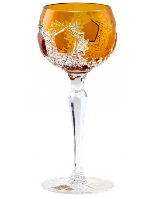 Crystal wine glass Frost, color amber, volume 190 ml