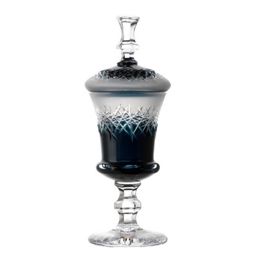 Crystal Cup Hoarfrost, color azure, height 395 mm