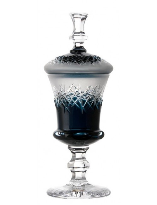 Crystal Cup Hoarfrost, color azure, height 395 mm