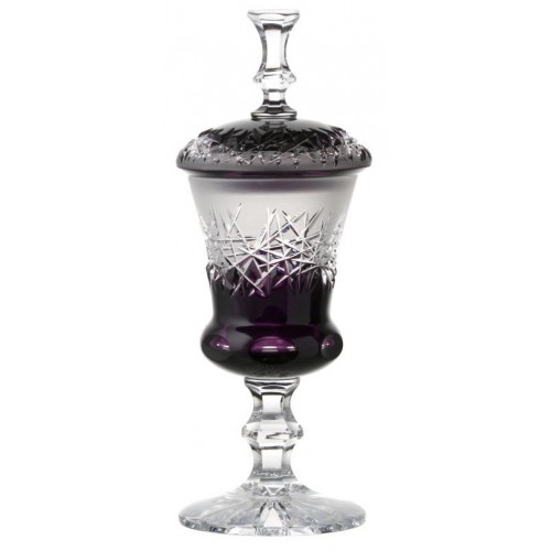 Crystal cup Hoarfrost, color violet, height 310 mm