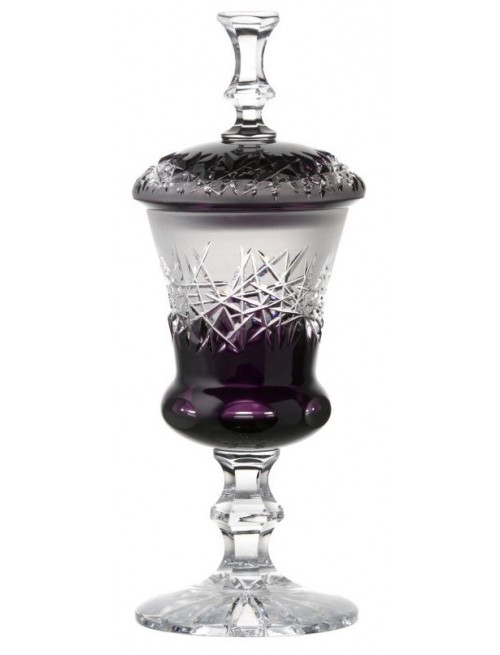 Crystal cup Hoarfrost, color violet, height 310 mm