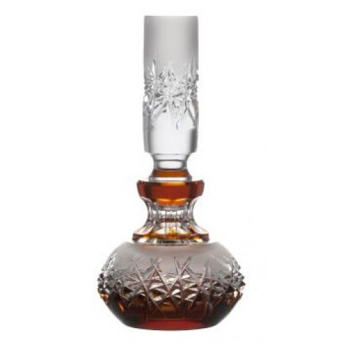 Crystal perfume bottle Hoarfrost, color amber, volume 130 ml