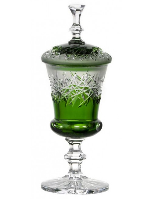 Crystal cup Hoarfrost, color green, height 310 mm