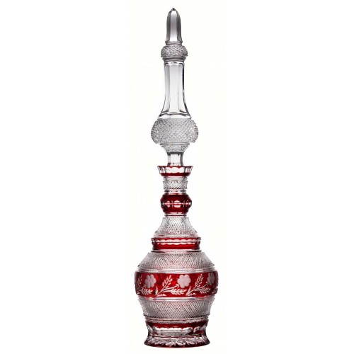 Crystal bottle Paradise, color ruby, volume 2500 ml