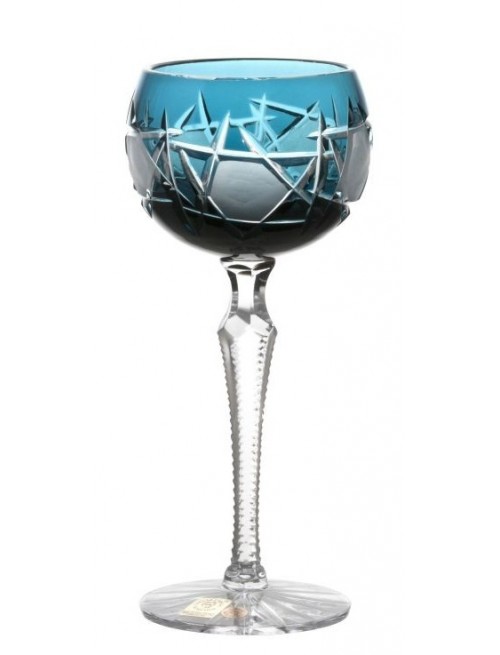 Crystal Wine Glass Mars, color azure, volume 190 ml