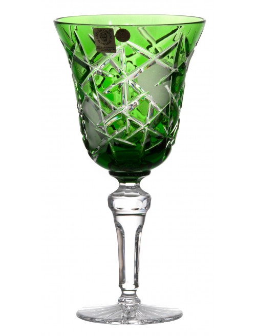 Crystal wine glass Mars, color green, volume 240 ml