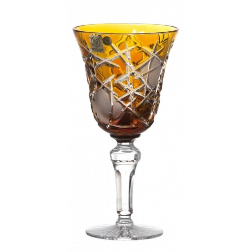 Crystal Wine Glass Mars, color amber, volume 240 ml