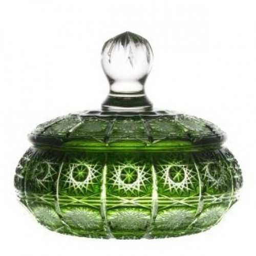 Crystal Box Paula, color green, height 195 mm
