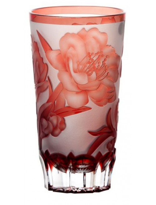 Crystal glass Sakura, color ruby, volume 320 ml