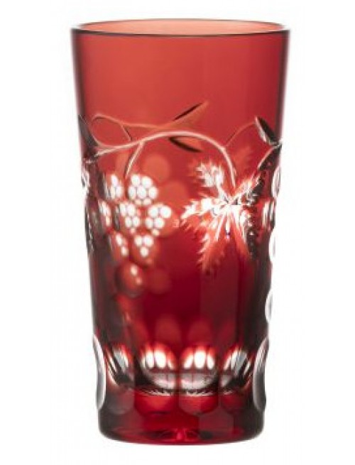 Crystal glass Grapes, color ruby, volume 320 ml