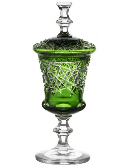 Crystal cup Taiga, color green, height 350 mm