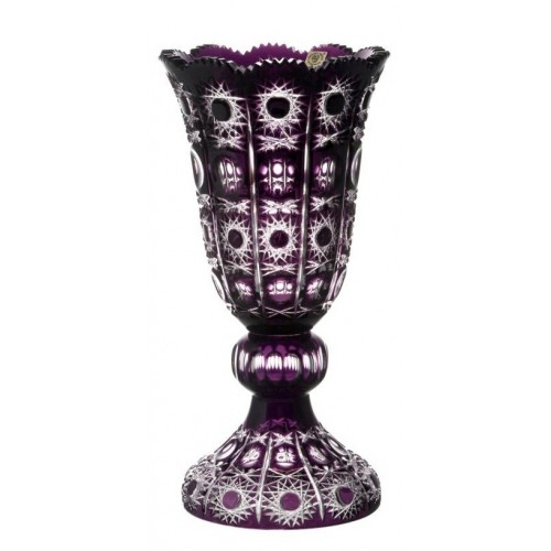 Crystal Vase Petra, color violet, height 330 mm