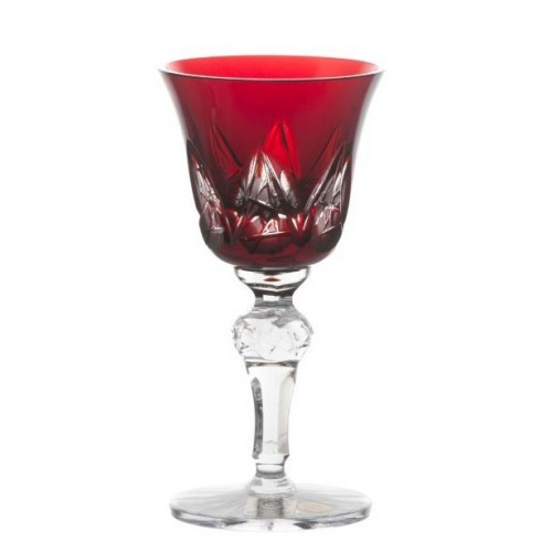 Crystal Shot Glass FlowerBud, color ruby, volume 50 ml