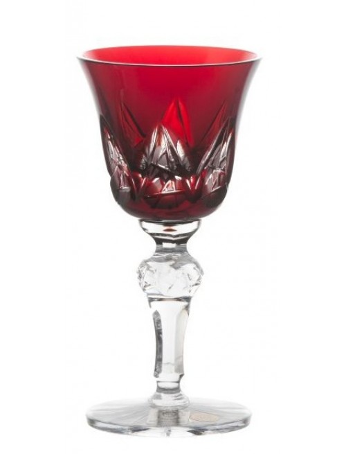Crystal Shot Glass FlowerBud, color ruby, volume 50 ml