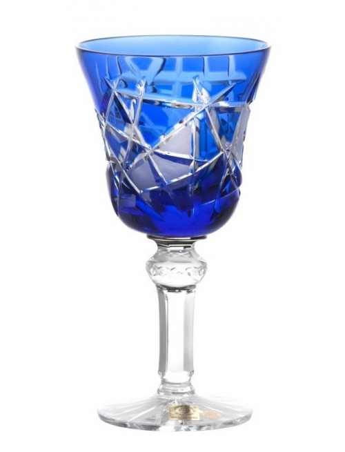 Crystal Wine Glass Mars, color blue, volume 180 ml