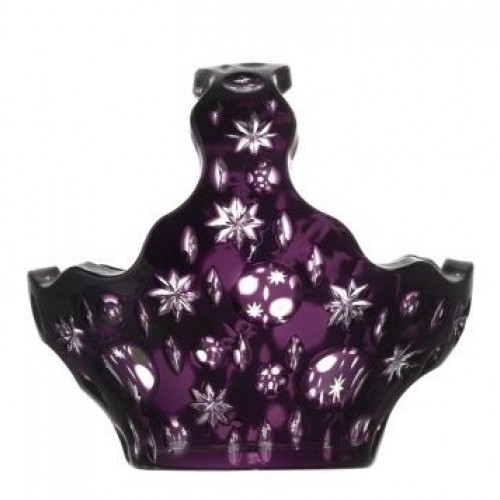Crystal Basket Lyra, color violet, diameter 150 mm