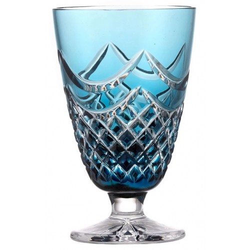 Crystal wine glass Quadrus, color azure, volume 200 ml