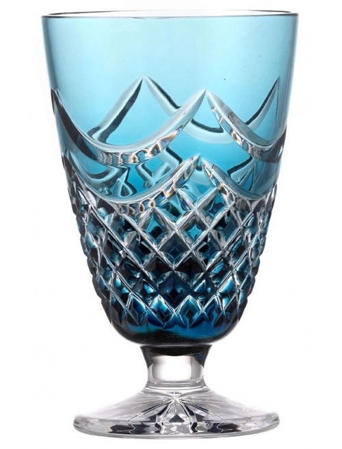 Crystal wine glass Quadrus, color azure, volume 200 ml