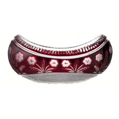 Crystal bowl Diamond, color ruby, diameter 410 mm