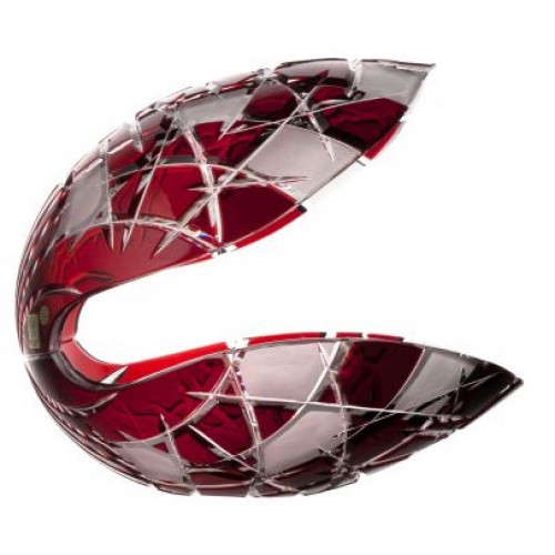 Crystal seashell Mars, color ruby, height 280 mm
