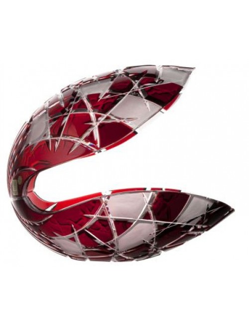 Crystal seashell Mars, color ruby, height 280 mm