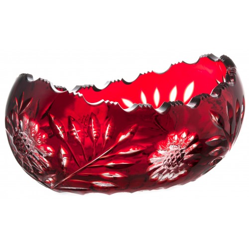 Crystal bowl Garden, color ruby, diameter 305 mm