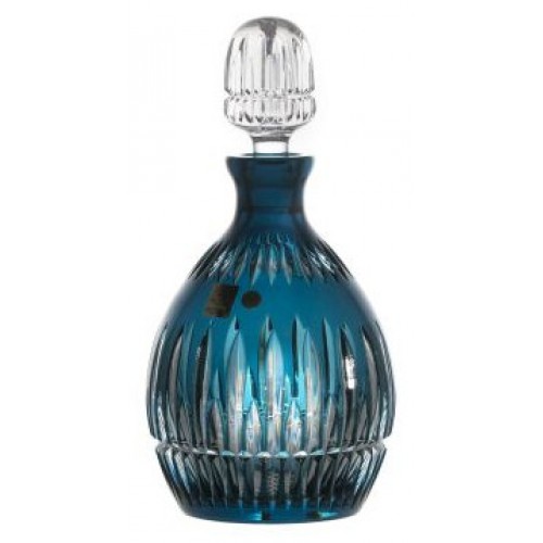 Crystal bottle Thorn, color azure, volume 700 ml