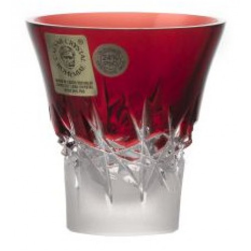 Crystal shot glass Frozen, color ruby, volume 100 ml