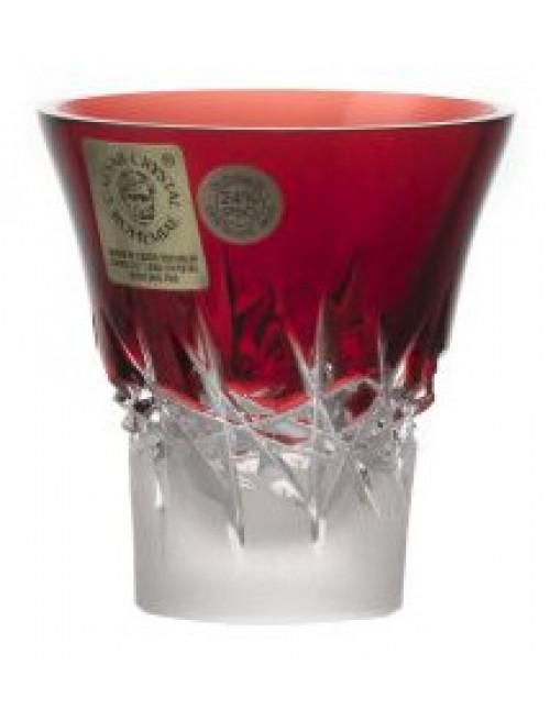 Crystal shot glass Frozen, color ruby, volume 100 ml