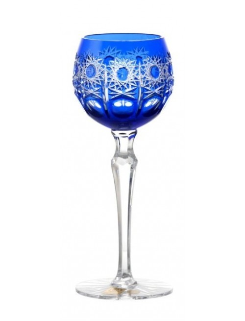 Crystal Wine Glass Petra, color blue, volume 170 ml