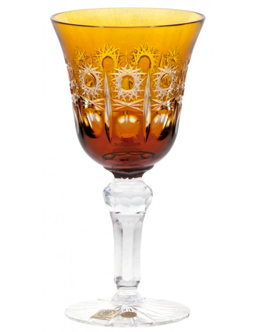 Crystal wine glass Petra, color amber, volume 180 ml