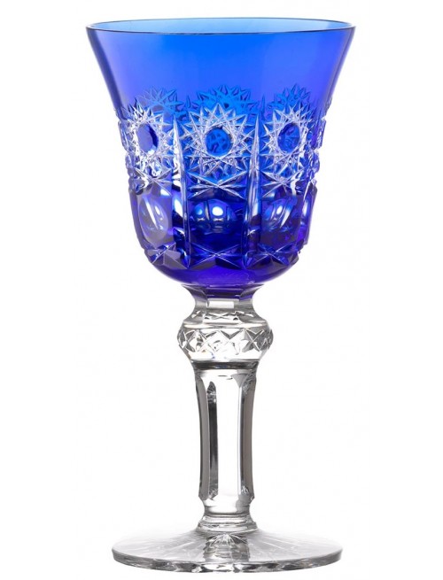 Crystal wine glass Petra, color blue, volume 180 ml