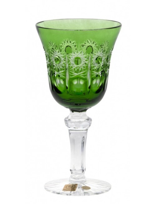 Crystal Wine Glass Petra, color green, volume 180 ml