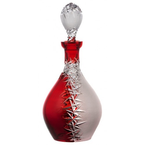 Crystal bottle Frozen, color ruby, volume 1250 ml