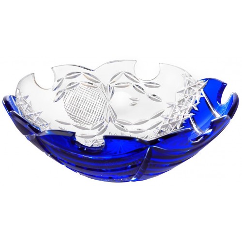 Crystal bowl Spider, color blue, diameter 230 mm