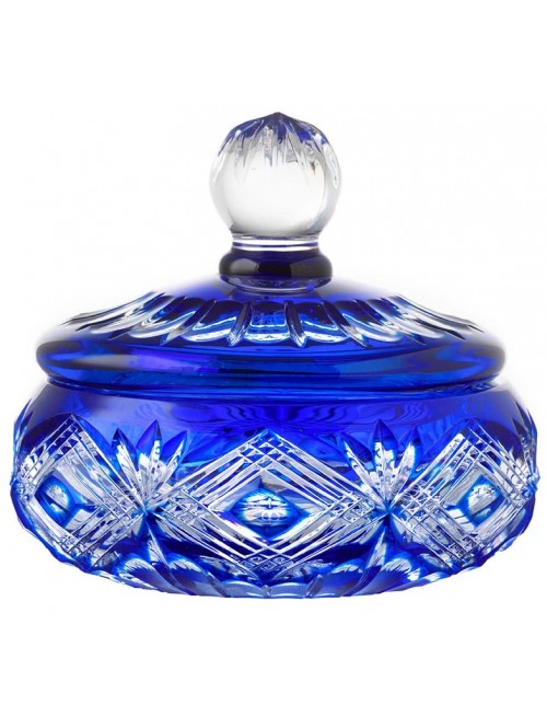 Crystal box Mary, color blue, height 165 mm