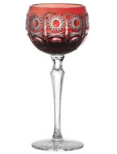 Crystal wine glass Petra, color ruby, volume 190 ml