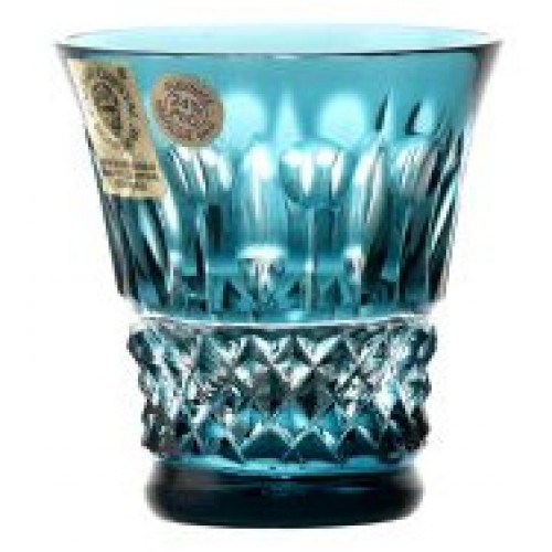 Crystal shot glass Tomy, color azure, volume 45 ml